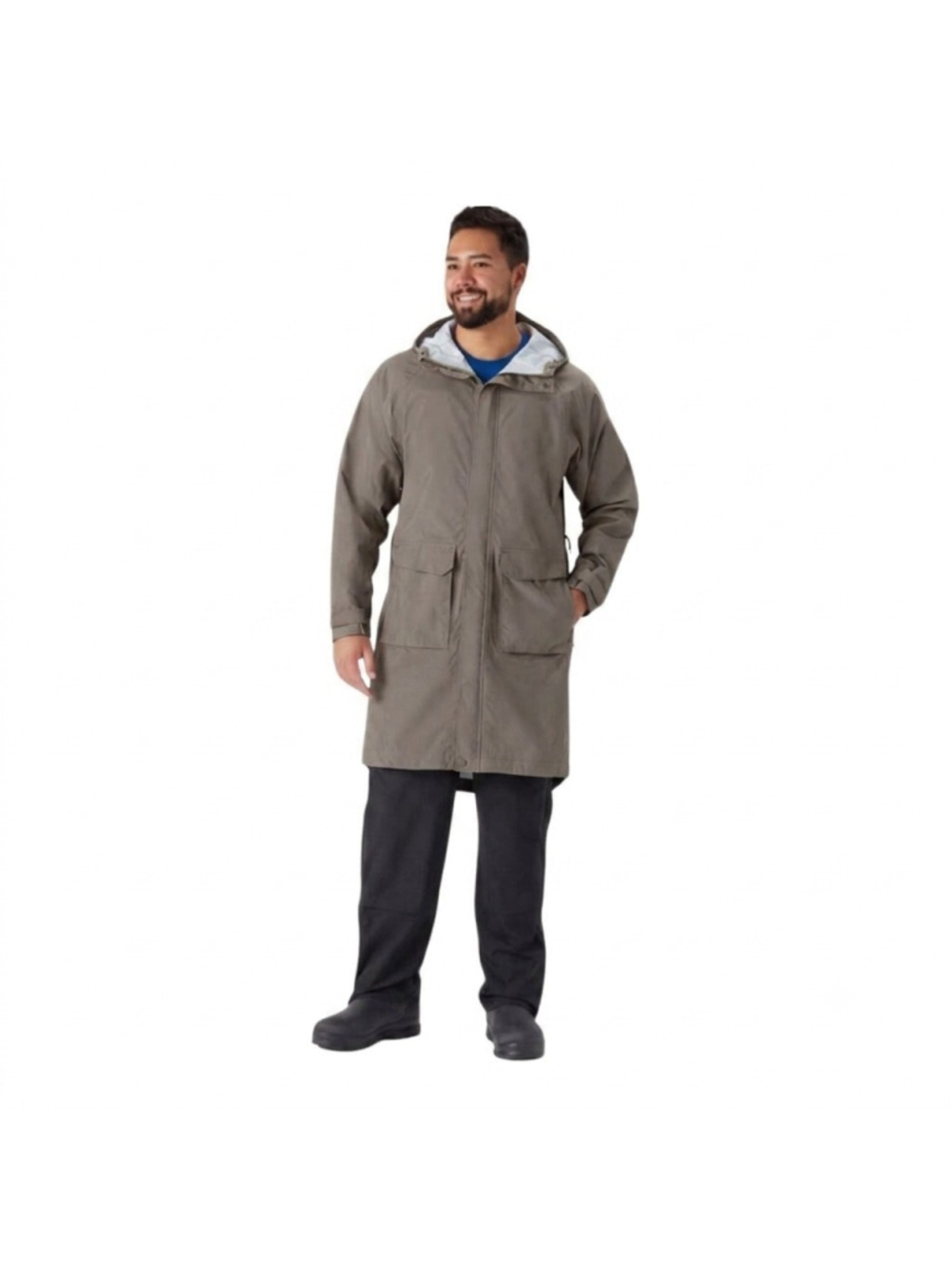 Duluth Trading Co. No-Rainer Waterproof Khaki Long Coat Men 3X NWOT Outdoor